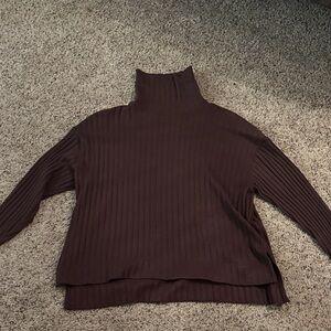Women's Brown Turtleneck Sweater